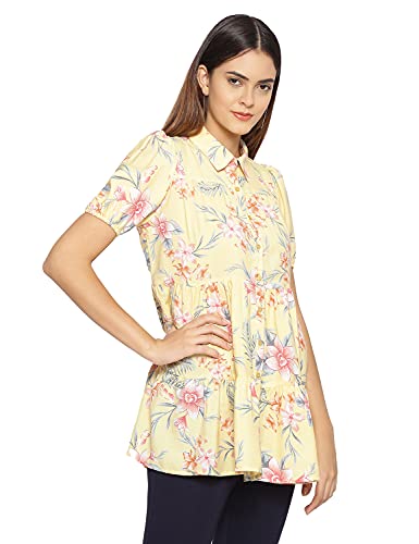 Image of oxolloxo Light Yellow Floral Print Tunic