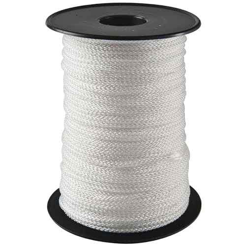 WERKA PRO Tresse en polypropylène résistante et polyvalente pour applications terrestres et maritimes, idéale pour arrimer objets encombrants, rouleau de 100M, Ø2mm, Blanc.