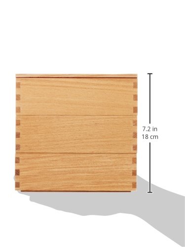 Amazon｜松屋漆器店 白木塗タモ製6.0寸三段重内朱 合板和食器 ホワイト