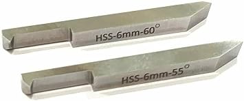 Buyohlic New Double End Internal External Threading HSS Tool Set for Lathe Machine Tools 6 X 6 MM SHANK