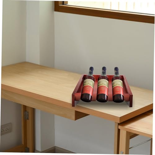 Soporte de madera para botellas de vino rústico miniatura 6