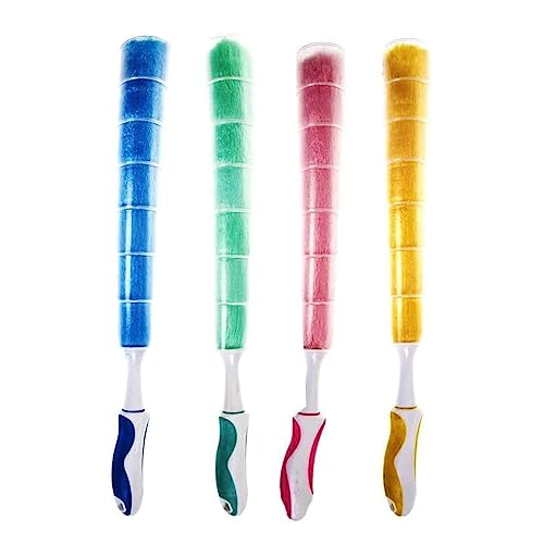 Static Duster with Protective Cover, Dust Cleaner, Dust Remover, Static Feather Duster, Bendable Reusable Washable Household Cleaning Duster, Assorted colours (1Pc)