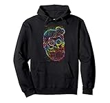 Psychedelic LSD MDMA Molecule Bearded Man Pullover Hoodie