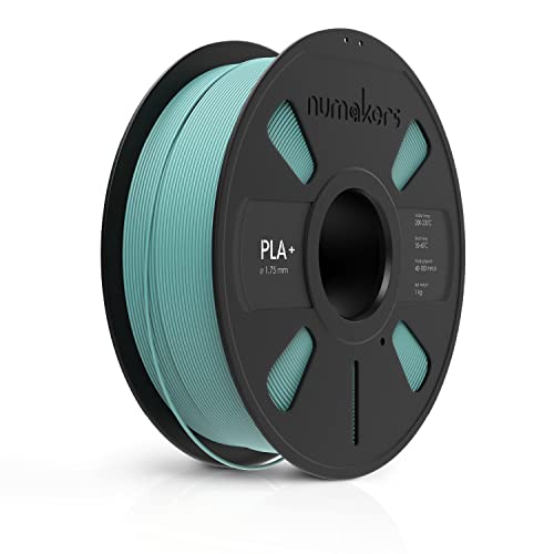 Image of NUMAKERS PLA+ 3D Printer Filament, 1.75mm, Dimensional Accuracy + /- 0.03 mm, 1 kg Spool (2.2 lbs), Compatible with Most FDM Printers (Teal Blue)