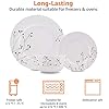 Amazon Basics 18-Piece Complete Kitchen Dinnerware Set, Microwave and Dishwasher Safe, Plates, Dishes, Bowls, Service for 6, Branches