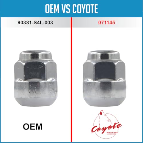 Image of Wheel Accessories Parts 20 Pcs M12x1.5 12x1.5 Thread OEM Style Lug Nuts 1.20 inch Long Chrome 3 /4 inch 19mm Hex Fits Steel Wheels Accord Civic CR-V 90381-S87-A01 ｜ 611-201