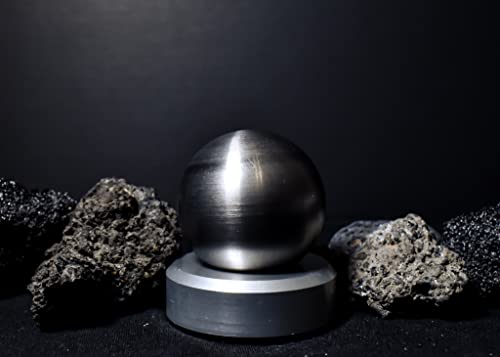 Tungsten (W) Sphere 99.5% Pure – 50Mm (1.97") Diameter, 1200G (2.6Lbs) – With Base #TOP4