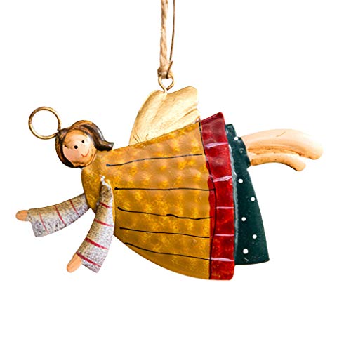 WE-WHLL Adornos navideños, ángeles Bailarines de hojalata para árboles de Navidad, decoración...
