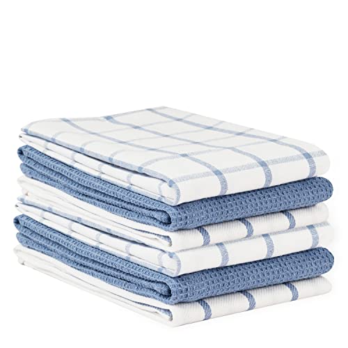 LANE-LINEN-Kitchen-Towels-Set-Pack-of-6-Cotton-Dish-Cloths-18x-28-Soft-Absorbent-Tea-Towels-for-Kitchen-Premium-Quick-Drying-Cleaning-Towels-Indigo