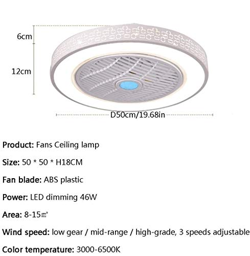 Ventilateur de plafond à LED avec lumière et télécommande pour salon - 7