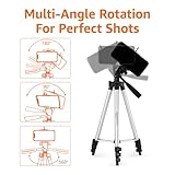 Amazon Basics 127 cm (50-Inch) Aluminium Universal Smartphone Tripod with Three-Axis Rotation, Black - Image 3