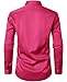 ZEROYAA Men's Long Sleeve Dress Shirt Modern Slim Fit Wrinkle-Free Casual Business Button Up Shirts ZSSCL07-Hot Pink Large
