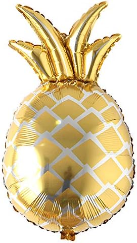 Cartoon Big Hamburg ice Cream Popcorn Cake Donut Pizza Fruit Food Balloon Birthday Party Decoration Cake Shop Inflatable Balloon (Gold Pineapple)