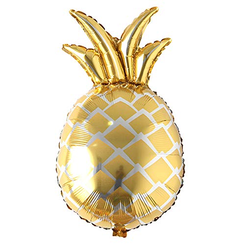 Cartoon Big Hamburg Ice Cream Popcorn Cake Donut Pizza Fruit Food Balloon Birthday Party Decoration Cake Shop Inflatable Balloon (Gold Pineapple) #TOP3