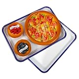 Hemobllo 2pcs Baking Pans: Retro Enamel Baking Pan Set...