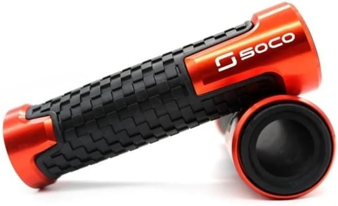 7/8" Motorcycle Handle Bar Motorbike 22mm Dirt Bike Hand Grips Handlebar Fit For SUPER SOCO CPX CUX TC 50/MAX/WANDERER TS 2020-2021(Orange)