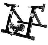 HOMCOM Rollentrainer Fahrrad Rennrad Heimtrainer Trainer faltbar Magnetbremse Schwarz