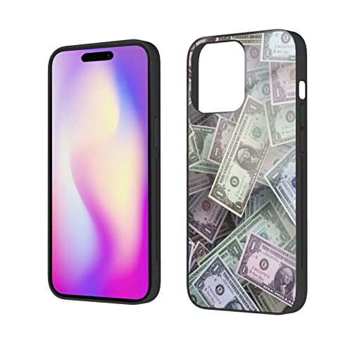 Rszyp Us Bill Dollars Money Case Designed For Iphone 14 Pro Max, Soft Tpu Anti-Scratch Shockproof Fashion Phone Case With Tempered Glass, Slim Full Body Protective Phone Cover For Iphone 14 Pro Max #TOP1
