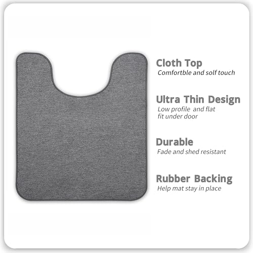 Bosap Toilet Rugs U Shaped Bathroom Rug,Machine Washable Non Slip Quick Dry Super Absorbent Ultra Thin Toilet Mats for Bathroom Toilet.Dark Grey,1'8"x2'(20x24inch) by Bosap - Used condition - Image 2