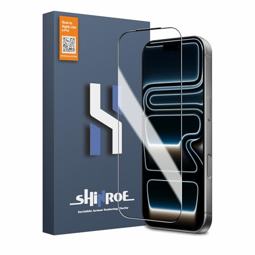 Image of Tempered Glass for iPhone 17 Pro Military Grade 9H Screen Guard, Anti-Scratch, Shatterproof, Edge-to-Edge Full Coverage - Black Border