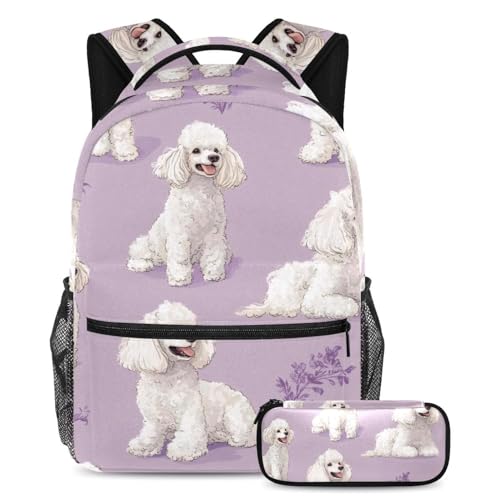Sac à dos grande capacité avec trousse assortie au style multicolore pour ados