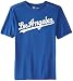 MLB Los Angeles Dodgers Men's Synth Mass Wordmark Tee, Royal, XX-Large