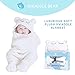 Snuggle Bear Baby Swaddle Blanket Wrap Cute Newborn Bear Onesie Ultra Soft Essential Wearable Swaddling Receiving Blanket Plush Ideal for Infant Baby Boy Girl 0-6 Months Perfect Baby Registry White