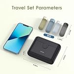 Travel Bottles with Case, 4x2oz TSA Approved, Leak-Proof, Press to Unlock, Compact & Portable Travel Toiletries (Black) - Image 2