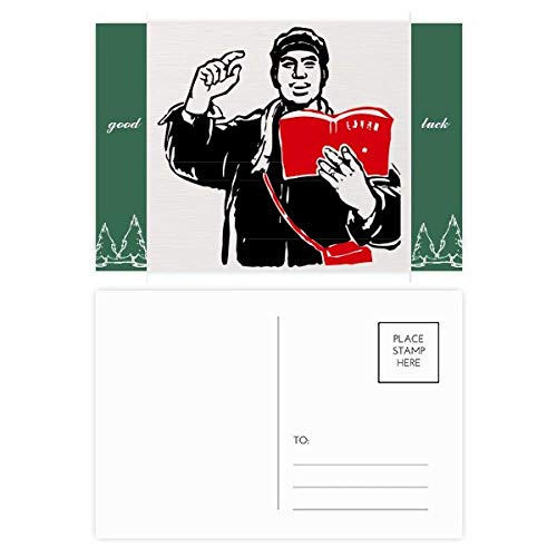 Jeu de cartes postales motif étude et bonne chance à offrir en cadeau