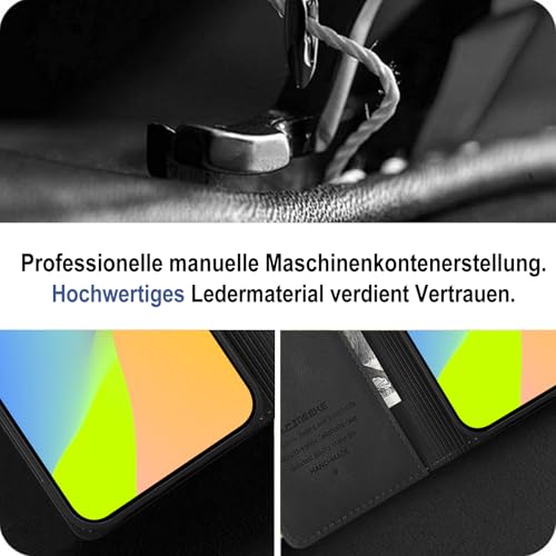 Giyer Handyhülle für Samsung Galaxy A57 5G Hülle mit Schutzfolie, Schutzhülle PU Leder Wallet Flip Case Standfunktion Kartenfach Stoßfest… – Ansicht 3