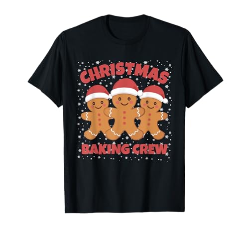 Christmas Baking Crew Niedliche Lebkuchen-Männer Xmas Hüte Familie T-Shirt