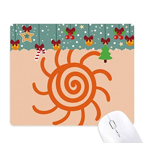 Tapis de souris orange Sun Sunshine en caoutchouc pour ordinateur et graphisme