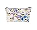 Produktbild Hanessa Geschenk zu Weihnachten Kosmetiktasche Kulturbeutel Beutel Tüte Federmappe Zipper Make Up Bag Reißverschluss All Over Full Print Weiß Palmen gelbe Smileys Sonnenbrille Emoji SB106