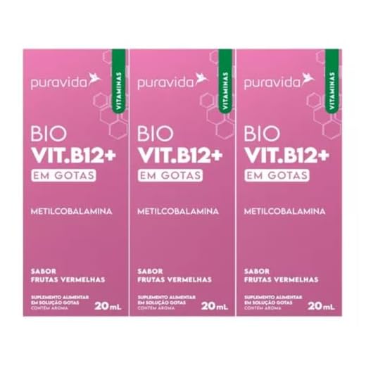 3x B12 Drops Metilcobalamina Biodisponível Em Gotas - PuraVida