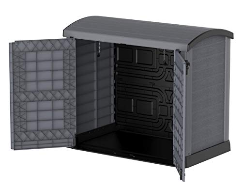 Duramax, StoreAway Gartenhütte aus grauem Zedernholz, 1200 l, Kunststoff, für den Außenbereich, robust und stabil, ideal… – Bild 6
