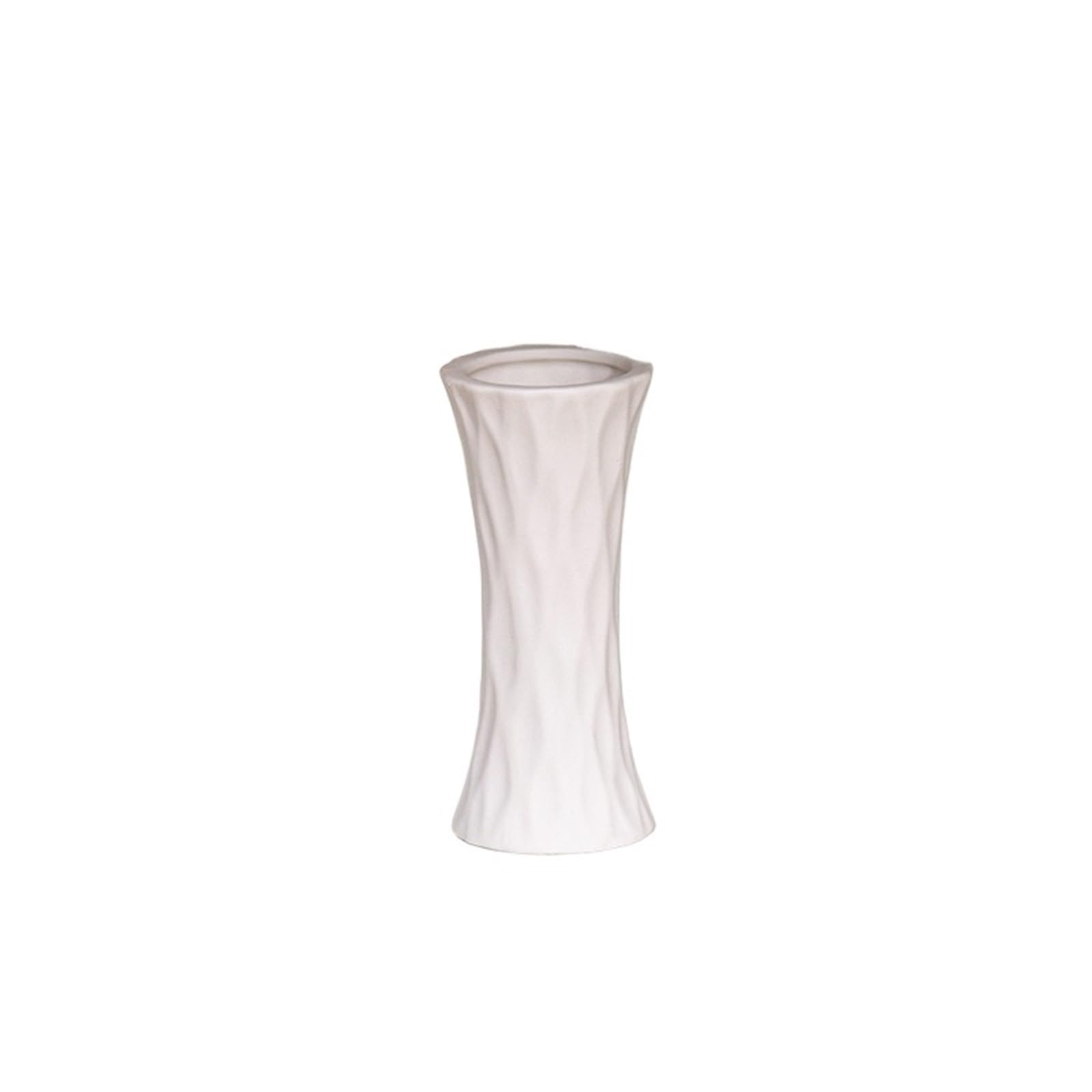 Geometric Vases White Vase Ceramic Flower Arrangement Aesthetic Vases Desktop Ornament Bottle Container(S1 2.2x2.2x5in)
