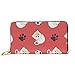Produktbild JHGFG Mode Handtasche Reißverschluss Brieftasche Baby Cute Shiba Welpe Teetasse Telefon Kupplung Geldbörse Abendkupplung Blocking Leder Brieftasche Multi Card Organizer