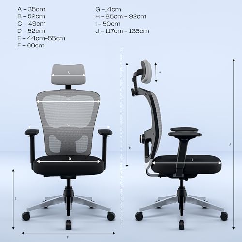 Green Soul Jupiter Pro 2026 Edition Ergonomic Office Chair Grey - Image 3