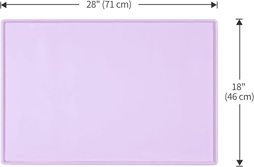 Miniatura 187 de Tapete de comida para perros, bandeja de comida impermeable de silicona, mantel individual antideslizante para mascotas, borde elevado de 0.6