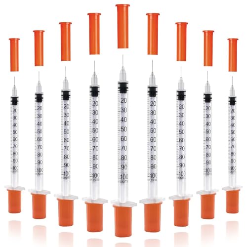 u-100 syringes with needle - 30g 51634 8mm 1mlcc disposable syringe individual wrapped 30pack