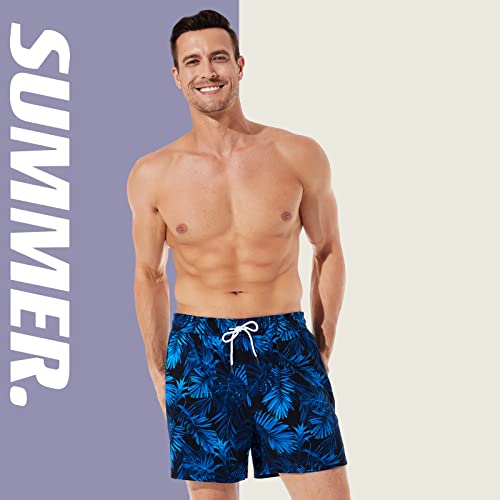 BRISIRA Mens Swim Trunks Bathing Suit 5 Inch Inseam Compression Liner Beach Swim Shorts Swimwear Quick Dry Zipper Pocket4