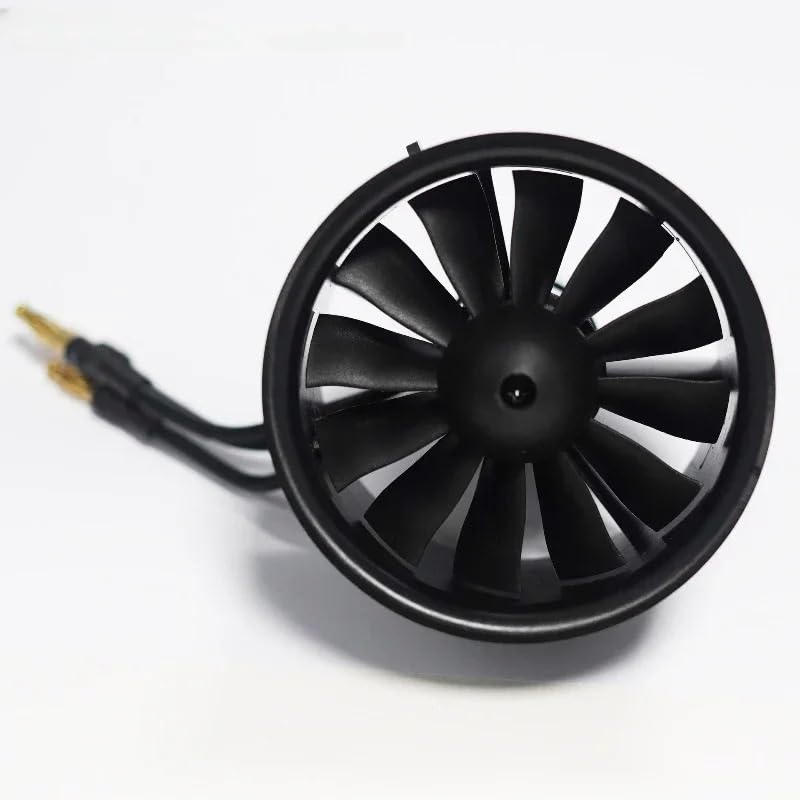 Motore turbogetto intubato da 64 mm, 12 pale, super resistente, for aeromodelli, con ventola, motore brushless 2840, set di alimentazione, 1 pezzo(64 culvert KV3200-2)