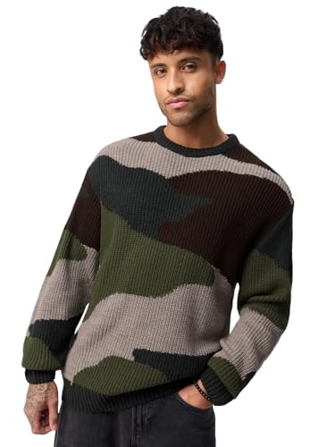 Pull d'hiver pour homme léger en acrylique à épaules dénudées