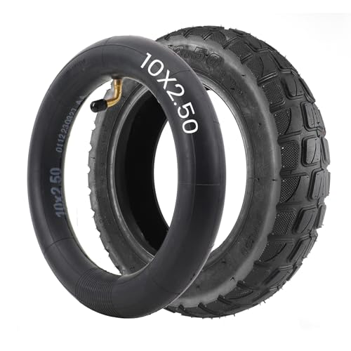 10X2.5 Scooter Tire,10inch Off-road Tire inner tube compatible with Kaboo Mantis/Tyrboant X7 pro/Nanrobot D6 + 10' electric Scooter Wheels