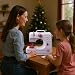 BRICH Nähmaschine Klein – Tragbare Kinder Nähmaschine mit Doppelfaden-System,Kompakte Elektrische Nähmaschine mit Fußpedal 12 Stichmustern und USB-Aufladung | Ideal für Schulen & Hobby