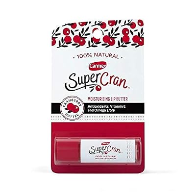 Carmex Super Cran Moisturizing Lip Butter 100% Natural, 0.15 Ounce 12 Pack