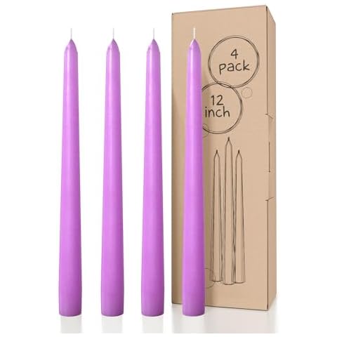 CANDWAX Lavender Taper Candles Set Cover