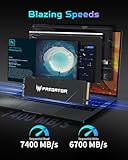 acer Predator GM7000 4TB SSD, PCIe Gen4x4 NVMe M.2 SSD with DRAM Cache, Up to 7400 MB/s, PCIe 4.0 Internal Gaming Solid State Drive for PS5 Storage Expansion - Image 2