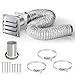Dryer Vent Kit Through Wall with Hose/Duct Connector/Plate,4 Inch Stainless Steel Dryer Vent Hose Connector Wall Ducting Kit for Bathroom Exhaust Fans AC Ventilation,Ceiling Washer Air Circulation