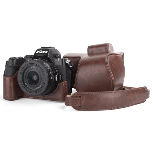 Étui de protection Nikon Z50 II antichoc en PU cuir amovible